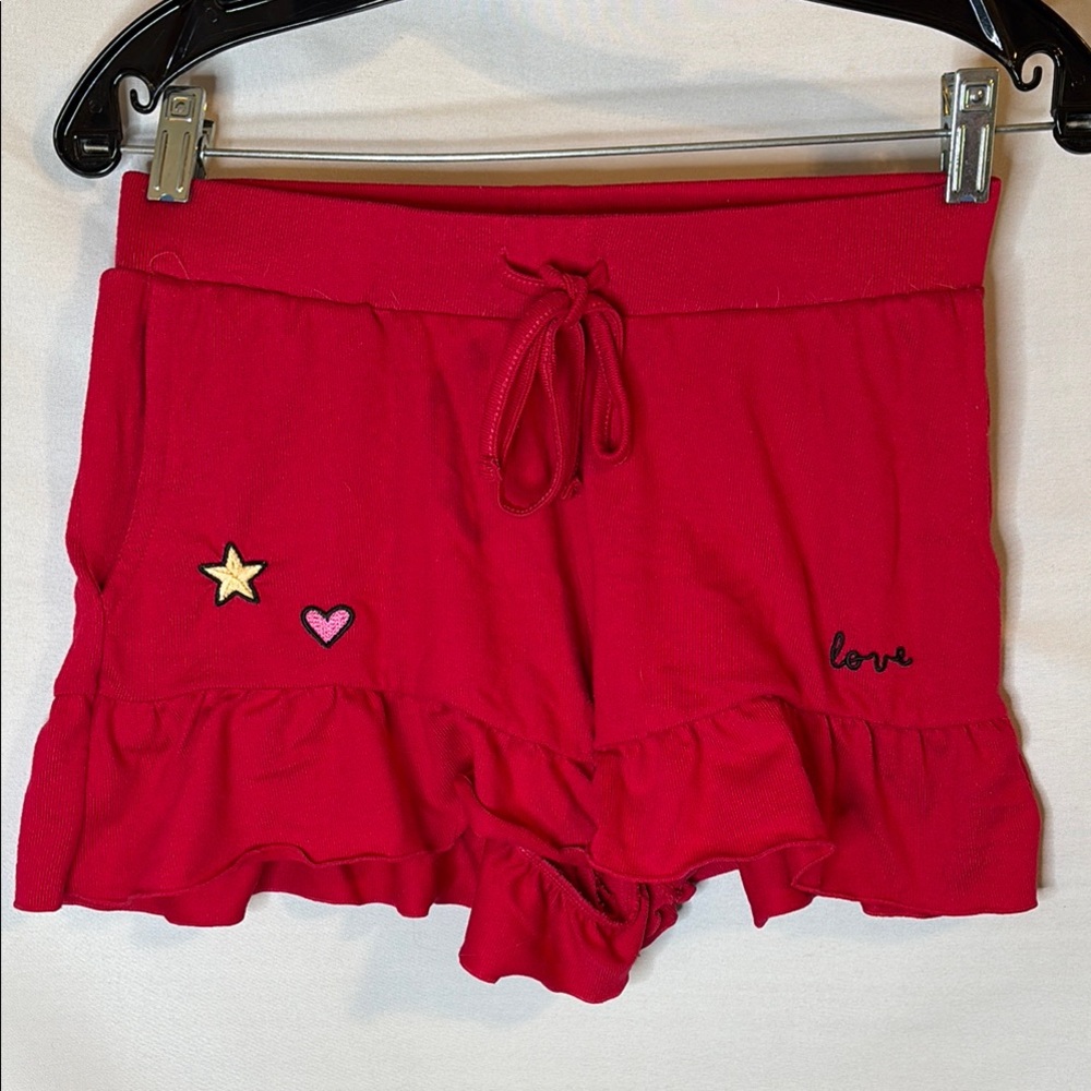 Betsy Johnson red sleep shorts size Small